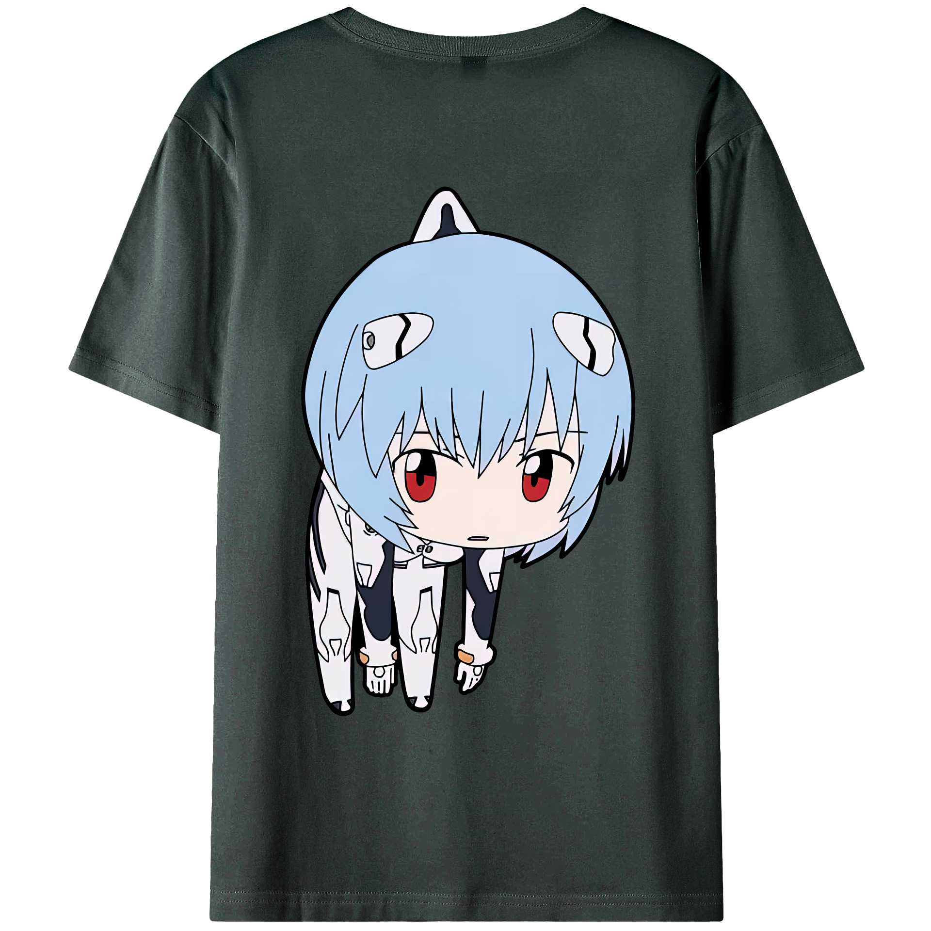 （画像用） EVA 新世紀エヴァンゲリオン 綿100％ メンズ半袖Tシャツ（バックプリント） 通気性
